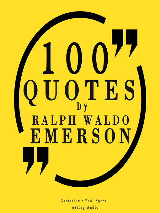 Cover of 100 quotes by Ralph Waldo Emerson